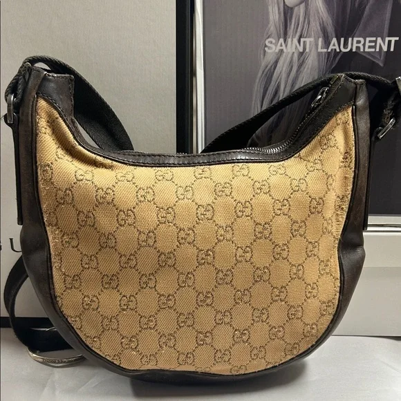 Gucci GG canvas shoulder bag monogram crossbody Y2K vintage - Picture 2 of 8